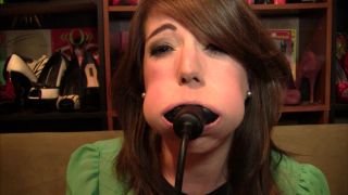 xxx clip 14 jennys fetish Inflatable Butterfly Gag and Transpore Tape Self Gagging, gag on bdsm porn-3