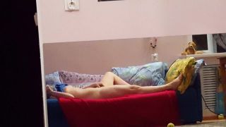 Amateur canadian girl videos - Red hair girl fingering pussy on couch and pays no attention to ex-bf-0