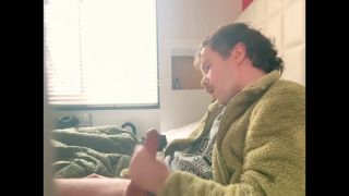 Wet Hung lad jerking off, selfsucking and showing ass-6