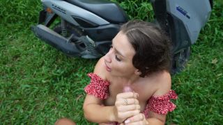 Kriss Kiss - First Ride on Motorbike with Stranger and Hard Fucking in the Jungle [1080p] - Teen-9