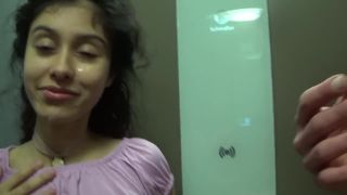 Dollscult - risky public sex threesome and facial in an elevator.-9