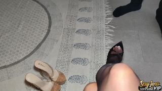 free porn clip 39 Sexy Lena – Nylon Pantyhose Footjob POV Explosion | joi video | fetish porn femdom smother-1