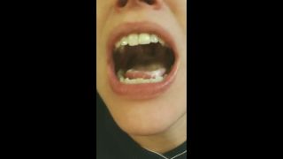 Yogurt Play In Mouth  Throat With A Regurgitation Ending 1080p-9