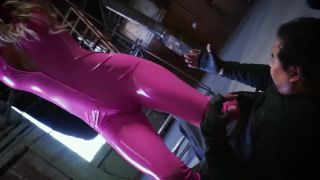 xxx video clip 1 tall bbw femdom fetish porn | Cameltoe superheroine in pink catsuit | superheroine porn-1