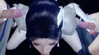 Orgasm 3D big boobs slut have her fifst time blowjob sex with big dicks-9