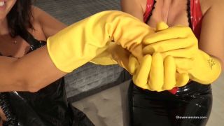 [GetFreeDays.com] Glovemansion Yellow Rubber Glove Games Stage 3 Fetish Liza And Vicky Love anal play-1