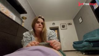 [GetFreeDays.com] POV Femdom beautiful blonde does footjob in beige pantyhose and presses on cock with her heel Sex Clip March 2023-2