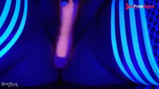 [GetFreeDays.com] Halloween Themed Black Light Neo Elite Glow in the Dark Dildo Unboxing and Test Ride Porn Clip October 2022-4