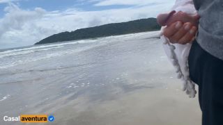 [GetFreeDays.com] Public Handjob on the Beach - People around handjob caption porn-1