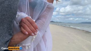 [GetFreeDays.com] Public Handjob on the Beach - People around handjob caption porn-5