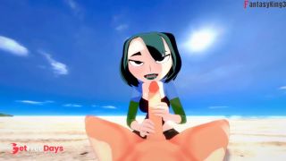 Gwen blowjob on the beach  Total Drama  Full and POV on patreon Fantasyking3-3