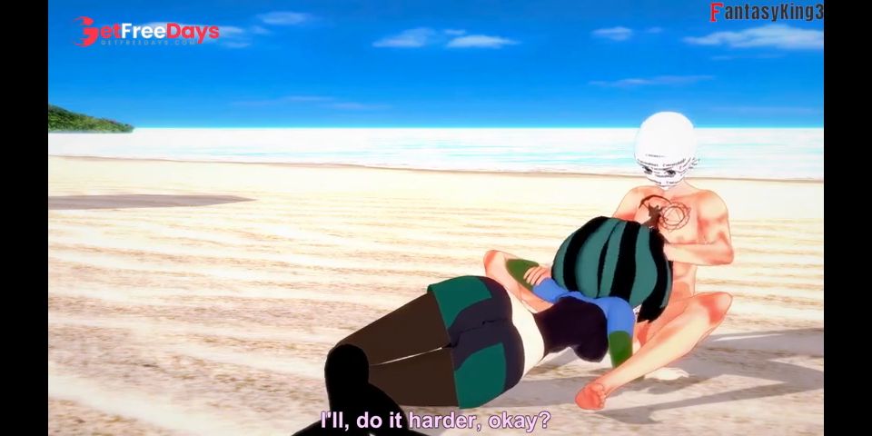 Gwen blowjob on the beach  Total Drama  Full and POV on patreon Fantasyking3
