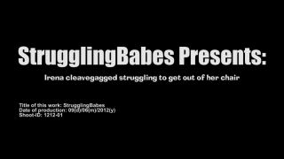 Cleavegagged struggling to get out BDSM!-0