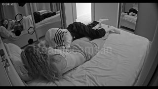 Lesbian Delight: RealLifeCam Pussy Fingering in Dark Bed 202