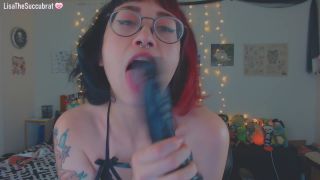 free video 22 LisaTheSuccubrat – Dildo Suck in Glasses on blowjob porn braces fetish-7
