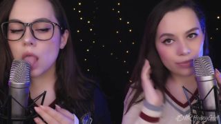 ASMR Honeygirl - Two girlfriends lick ears! One is shy, the other likes it  honeygirl ASMR Honeygirl -3