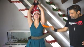 FrenchTickling – Lisabeth’s Ticklish Underarms Are A Christmas Present Tickling!-0