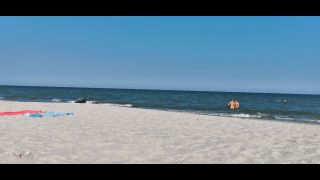 Sharing My Girl With A Stranger On The Public Beach Threesome WetKelly 1080p-9