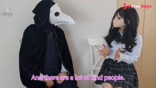 HENTAI Aibu. Back alley. Maid. Masturbation with a mannequin.-8