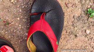 Luscious Lopez - Luscious Lopez flip flops POV - (Feet porn)-1