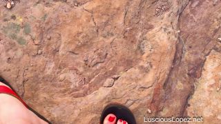 Luscious Lopez - Luscious Lopez flip flops POV - (Feet porn)-6