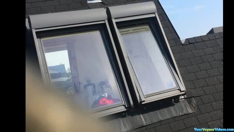 Big tits granny window  spy