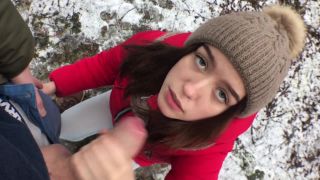 ADOLFxNIKA - Bitch Asks for Cum in his Mouth right in the Forest and can no Longer Wait , cute amateur on amateur porn -8