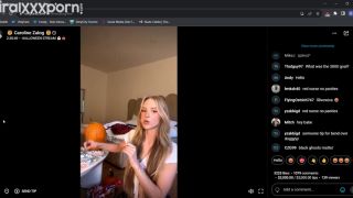 Blowjob porn Caroline Zalog Exclusive Caroline Zalog Teases in Halloween Livestream Leak Video-5