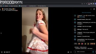 Blowjob porn Caroline Zalog Exclusive Caroline Zalog Teases in Halloween Livestream Leak Video-9