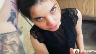 Gorgeous Brunette Blows Me And Tastes My Delicious Load - Homemade-4