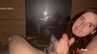 TATTOOED BIG TITS CHICK GIVES PASSIONATE BLOWJOB-8