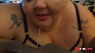 BBC Trains his Pawg day 1 throat slave to gag and eat ass-0