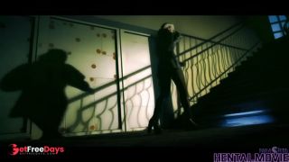 Ai Hentai - Haunted House Lesbian Threesome - Alien Creatures Possess Hot-9