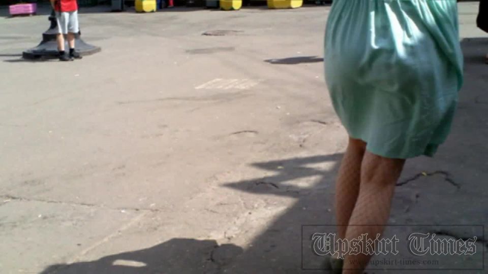 Upskirt-times.com- Ut_2347# Another cute girlie in blue sundress in teen upskirt movies. There are fishnet...