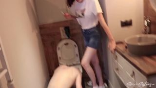 porn clip 5 SinSisters: Toilet Humiliation Lady Perse, lesbian sock fetish on fetish porn -0