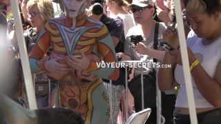 Public nudity with funny body paint-1