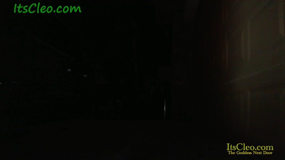 Cleo fucks dildo outside on her front bumper of her car  !!!