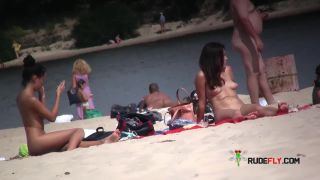Beautiful fresh faced teen plays at the strand nude  3-8