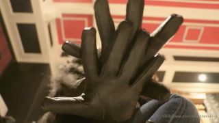 clip 20 Mistress Kira – Leather Gloves And Jeans Denim Fetish, spit fetish porn on femdom porn -7