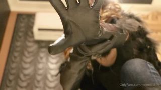 clip 20 Mistress Kira – Leather Gloves And Jeans Denim Fetish, spit fetish porn on femdom porn -9