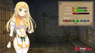orcs enjoy the beautiful ass of a cute waitress girl in a tavern-0