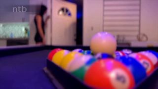 Cuckold husband lost to his wife at billiards.-0