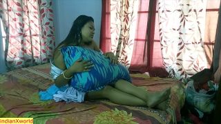 Desi hot bhabhi having sex secretly with he owner.-0