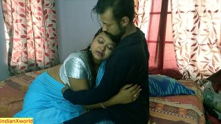 Desi hot bhabhi having sex secretly with he owner.-4