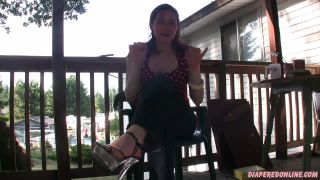 Diaperedonline2Savannah Savannah POV Diapered in Backyard-0