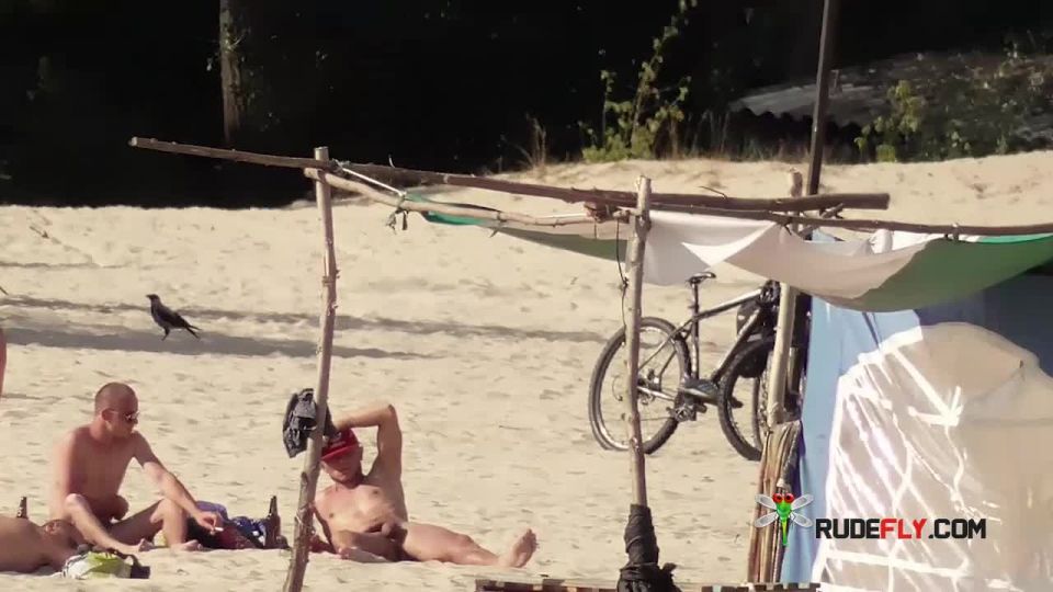 Lovely teens bare their bodies at a naturist  plage