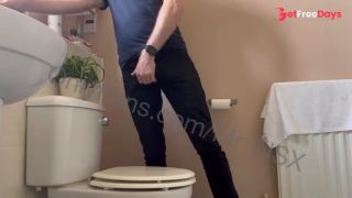 [GetFreeDays.com] Big cocked straight guy masturbating in the toilet. Hung and horny, bringing dick off to cumshot Porn Film February 2023-0