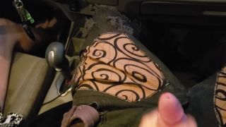 Feet And Cum In The Car-0