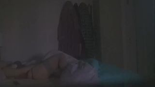 Wife fingering pussy on the bed. hidden cam-9